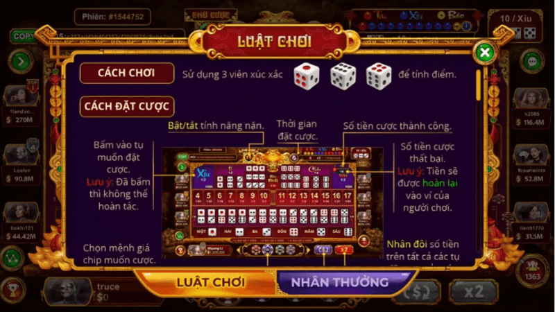Hướng dẫn cách chơi sicbo tài phú tại AA88