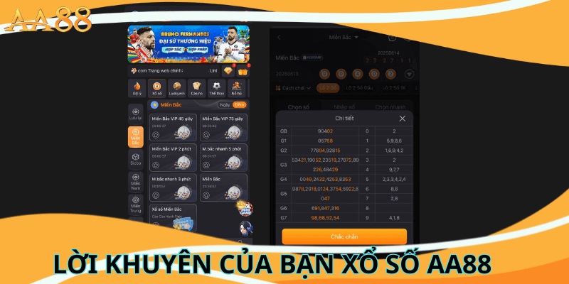 lời khuyên của bạn Xổ số AA88