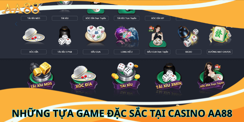 Những tựa game đặc sắc tại Casino AA88