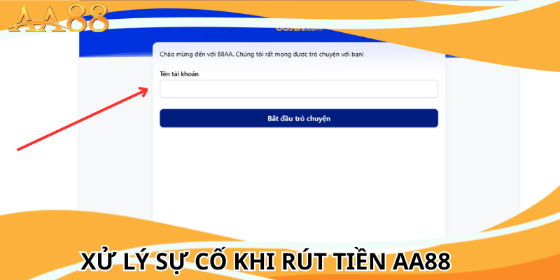 Xử lý sự cố khi rút tiền aa88
